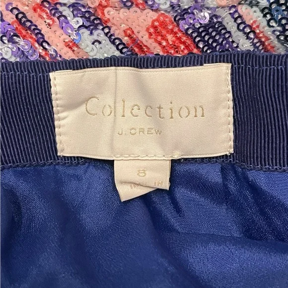 j crew Collection sequin pencil skirt Sz:8 - Picture 7 of 9